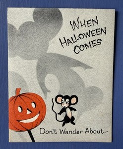 Vintage 1950s Halloween Greeting Card • Norcross