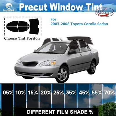 Computerized Custom PreCut Window Tint Film Kit For 2003-08 Toyota Corolla Sedan - Image 1 of 4