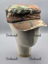 ORIGINAL FELDM&Uuml;TZE WOODLAND | GR. 7 1/8 | CA. 57&ndash;58 CM | CAMOUFLAGE | VINTAGE
