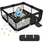 Baby Playpen,50X50 Inch Baby Playards for Babies and Toddlers,Fence Baby Play Ya