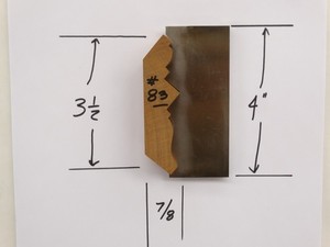 Shaper / Molder Custom Corrugated Back / CB Knives For 7/8" x 3 1/2" Crown