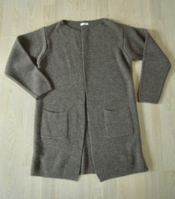 Strickmantel ohne Verschluss, ohne Kragen, braun, Wolle Mohair Polyacryl, NEU!