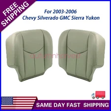 Both Bottom Leather Seat Cover 2003-06 For Chevy Silverado GMC Sierra Yukon Gray