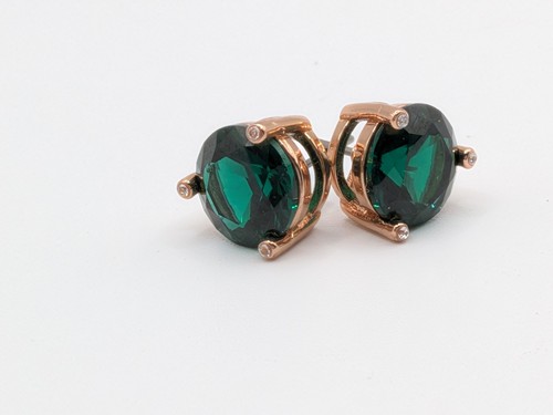 Kate Spade Rise And Shine Dark Green Stud Earrings Faceted Crystal - 第 4/8 張圖片