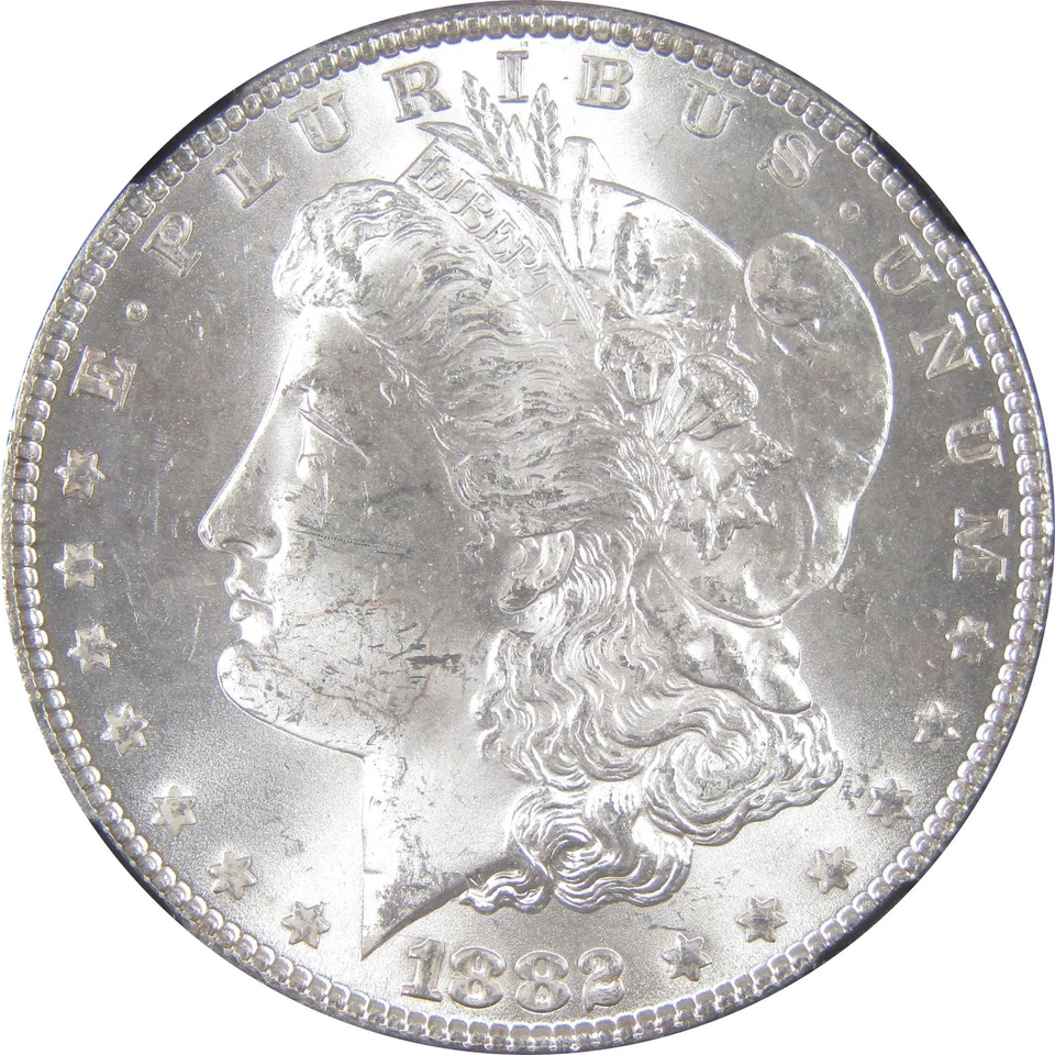 1882 Morgan Dollar MS 63 NGC Silver Original Bag Fragment SKU:I18279 - Image 3 of 4