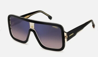 Carrera Flaglab 14 62 OWM A8 Lunettes De Soleil Noir Transparent/Bleu Rose Sfumé - Photo 1/2