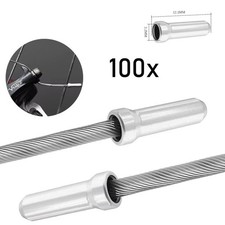 100x Bike Cable End Caps Brake/Shifter Aluminum Bicycle Derailleur Wire Crimps