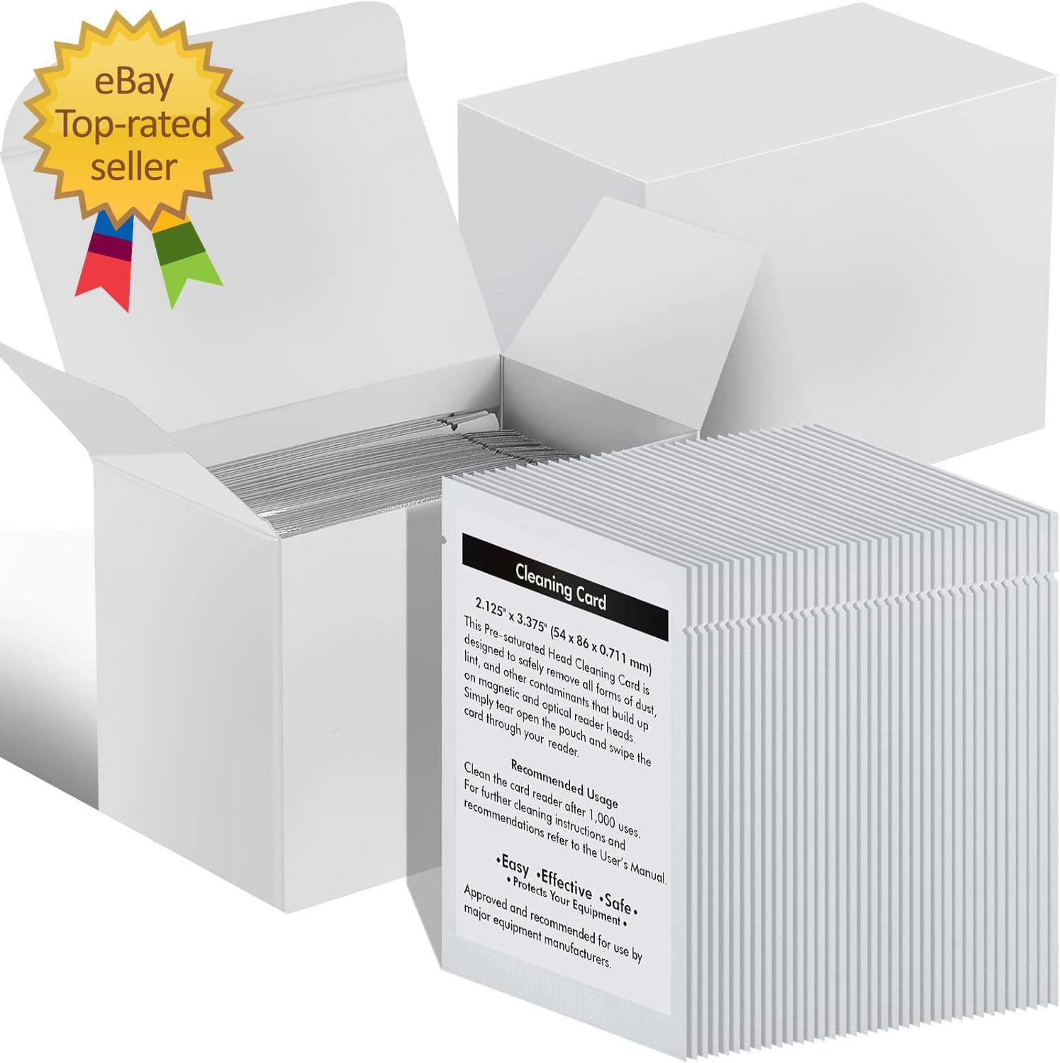 100 Pcs Credit Card Reader Cleaner Cards Dual Side Cr80 Reader Cleaning Scanner