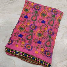 Indian Vintage Punjab Wedding Phulkari Dupatta Embroidery Scarf Veil Stole Hijab