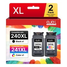PG-240XL/CL-241XL Ink Cartridge Replacement for Canon 240XL 241XL Combo Pack ...