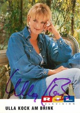 Ulla Kock am Brink RTL Television Autogrammkarte 90er Jahre