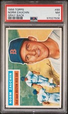 1956 Topps - Norm Zauchin #89 Gray Back - PSA 7 NM - Super Nice w/ New Grade!