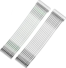 Stainless Steel Fishing Leaders, Fishing Leader Line with Swivels and Clips for 