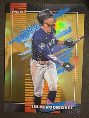 2026 Topps Finest Julio Rodriguez Gold Refractor #130 Uncommon /50 Mariners