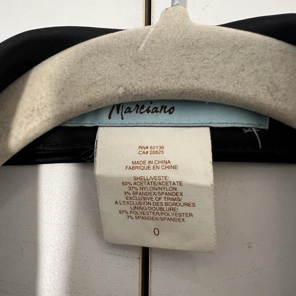 Sexy Chaleco Halter Guess Marciano Talla 0 Negro Satinado Botón Único Espalda Abierta Y2K Foto 3 de 4