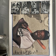 Topps Jackie Robinson Brooklyn Dodgers MLB 50th Anniversary Card #42 1997