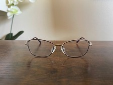 Tura Designer Silver Tone with Lilac Arms Eyeglasses Frames Only 50-16-135 mm