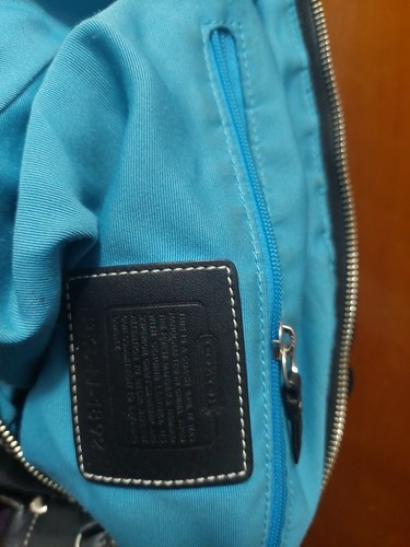 Coach Hampton schwarze Hobo Schultertasche Handtasche Nylon nicht bereit zum Umklappen braucht Arbeit - Bild 13 von 13