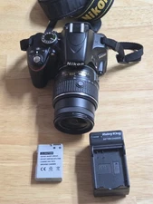 Nikon digital camera D3200 24.2Mp with 18-55mm DX VR Lens * TESTED *PLEASE READ*