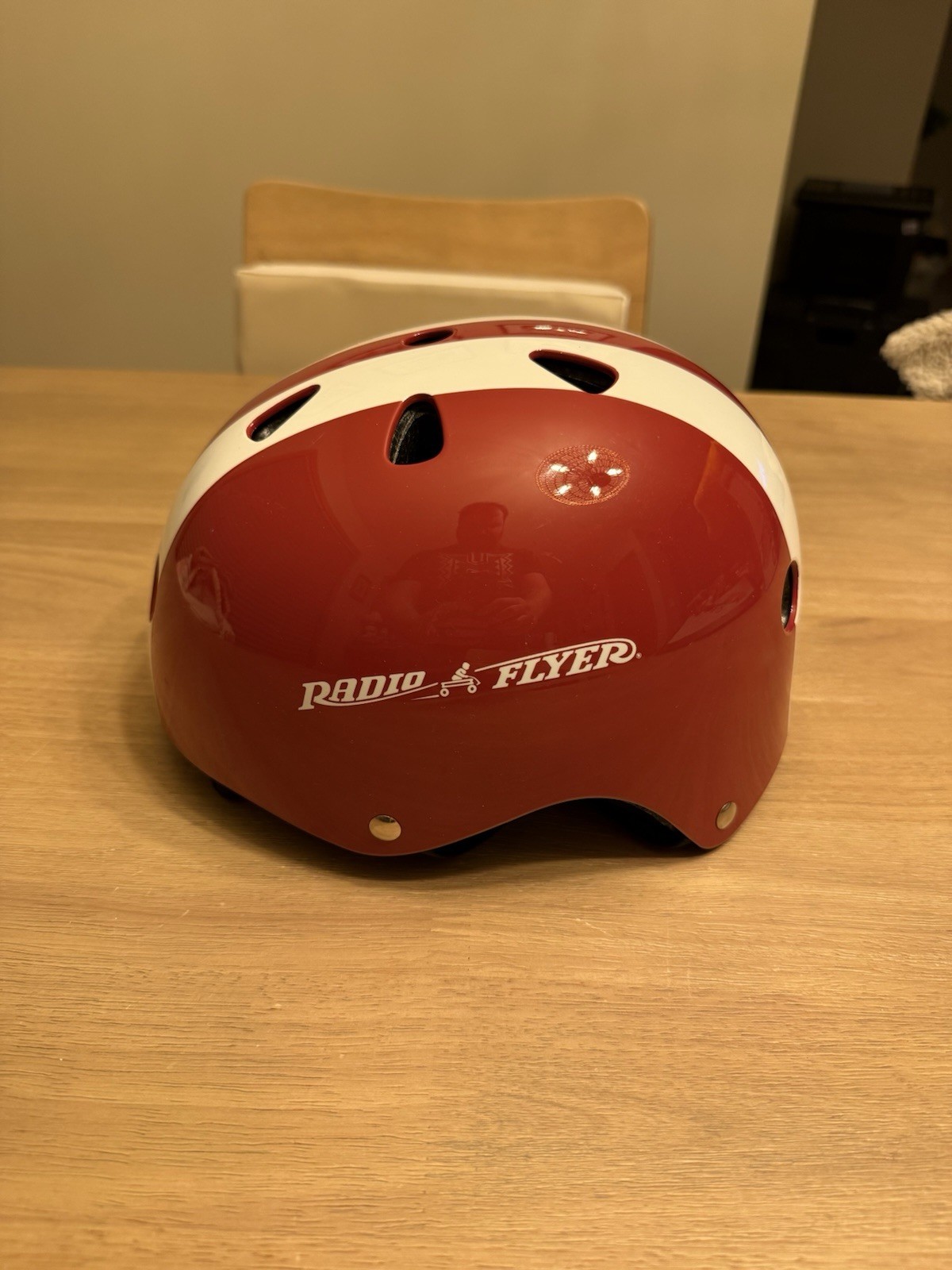 Radio Flyer Helmet, Toddler & Kids Bike Helmet for Ages 2-5, Red Red Glossy