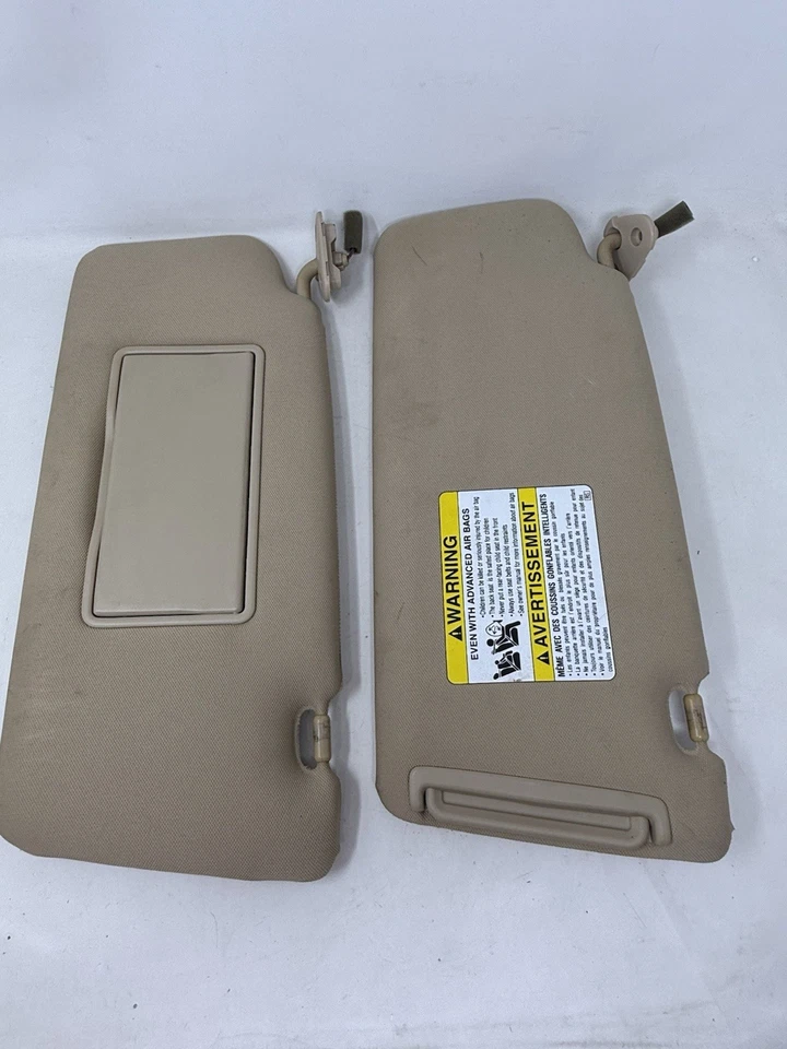 2006-2014 Subaru B9 Tribeca Right Left Sun Visor Homelink Lighted Beige OEM - Image 3 of 4