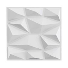 50 Pack 3D Wall Panels, PVC Diamond Textured Wall Tiles for DIY Painting