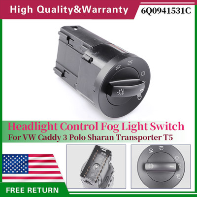 Headlight Switch 6Q0941531C For VW Polo 2001-2009 New Beetle Sharan 1995-2010