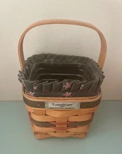Longaberger 1993 Inaugural Basket & Liner and Protector