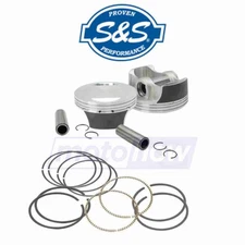 S&S Cycle Forged Piston Kit for 106ci. Cylinder Kit for 2007-2009 Harley zu