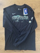 Nike Boston Celtics Long Sleeve Shirt Men s Small NWT NBA Graphic Tee Black