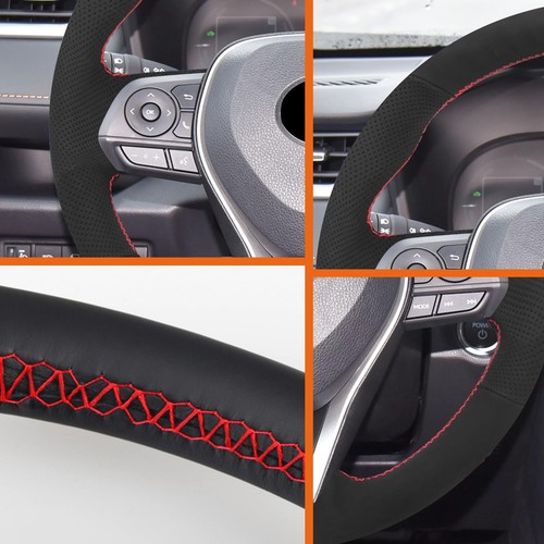 Compatible with Hand Sewn Steering Wheel Cover for Toyota RAV4 2019-2024 Aval... - Picture 3 of 6