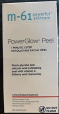 60 Set M-61 Power Glow Peel 1 Minute, 1 Step Exfoliating Facial Peel Treatments