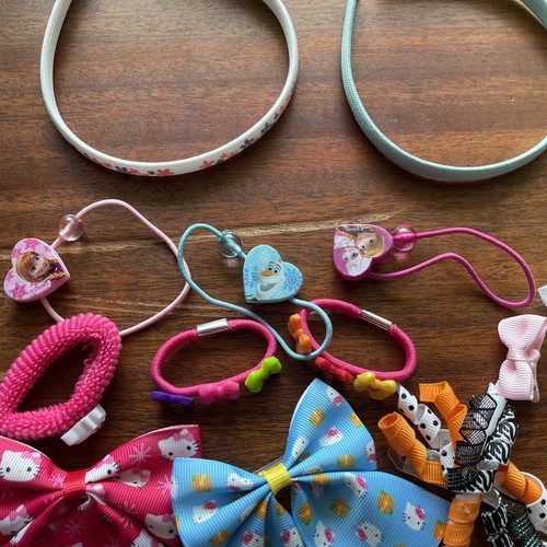 Xtra Large Lot 200+ Girls Baby Hair Clips Bows Bands Barrettes Hello Kitty - Picture 8 of 19