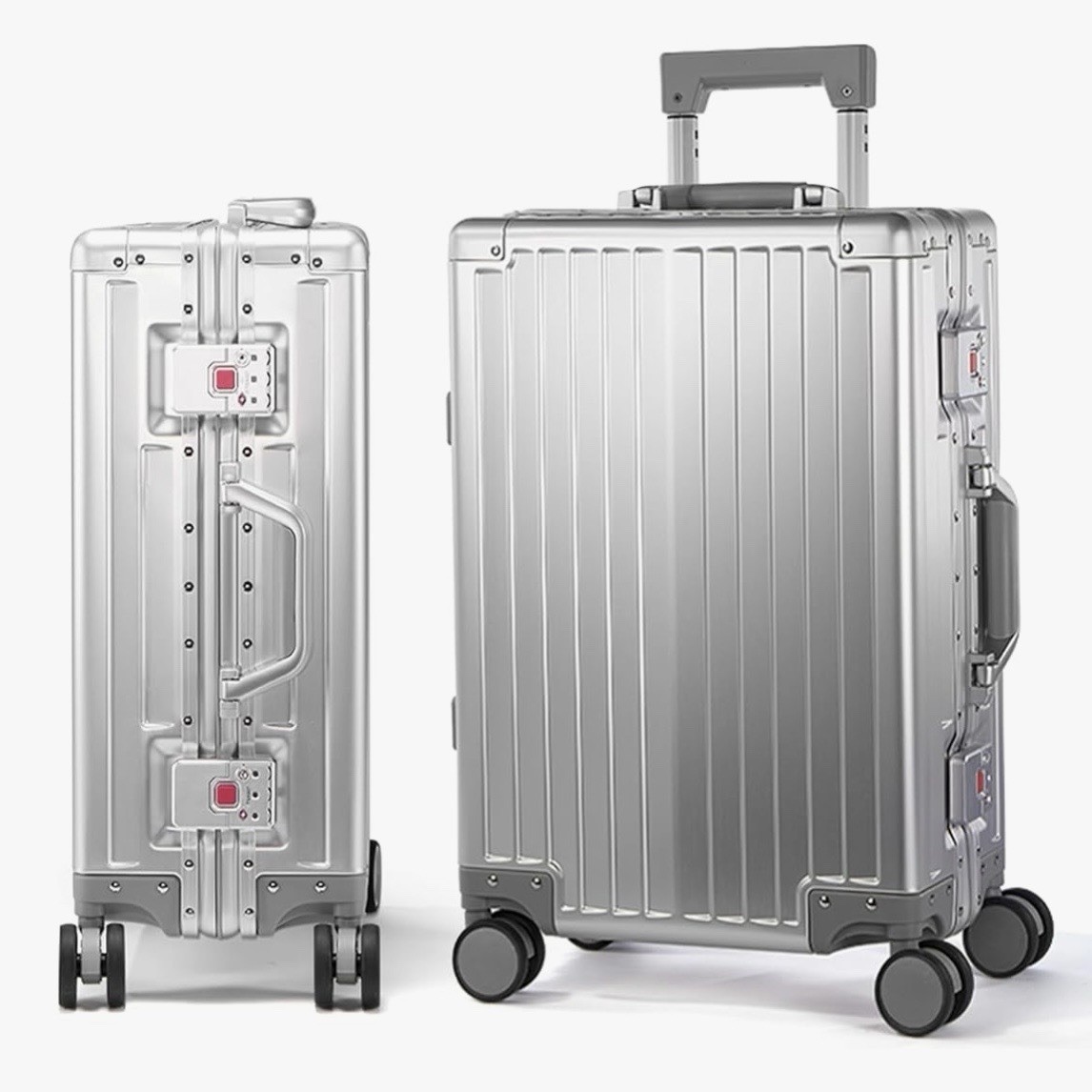 VentureVault Heavy Duty Solid Aluminum TSA Approved Zipperless Carry On Luggage