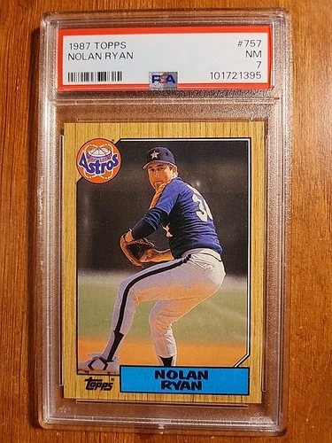 1987 Topps Nolan Ryan PSA 7 Houston Astros #757 HOF