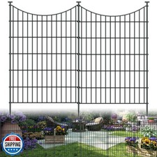 10 Panels Garden Fence Dog Fence Outdoor for Yard, 40in H x 23.6ft L Rustproo