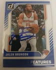 Jalen Brunson Hand Signed Autographed Donruss Card Knick Champs MVP.