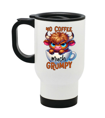 Reisebecher No Coffee Much Grumpy personalisiert Reisebecher Tasse Geschenk