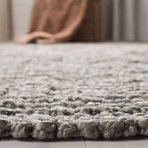 Natural Fiber Light Gray 3 ft. x 16 ft. Solid Runner Rug - Picture 8 of 12