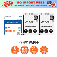 Pen  Gear Copy Paper, 8.5" x 11", 92 Bright, 20 lb, 8 Ream Case 4,000 Sheets 