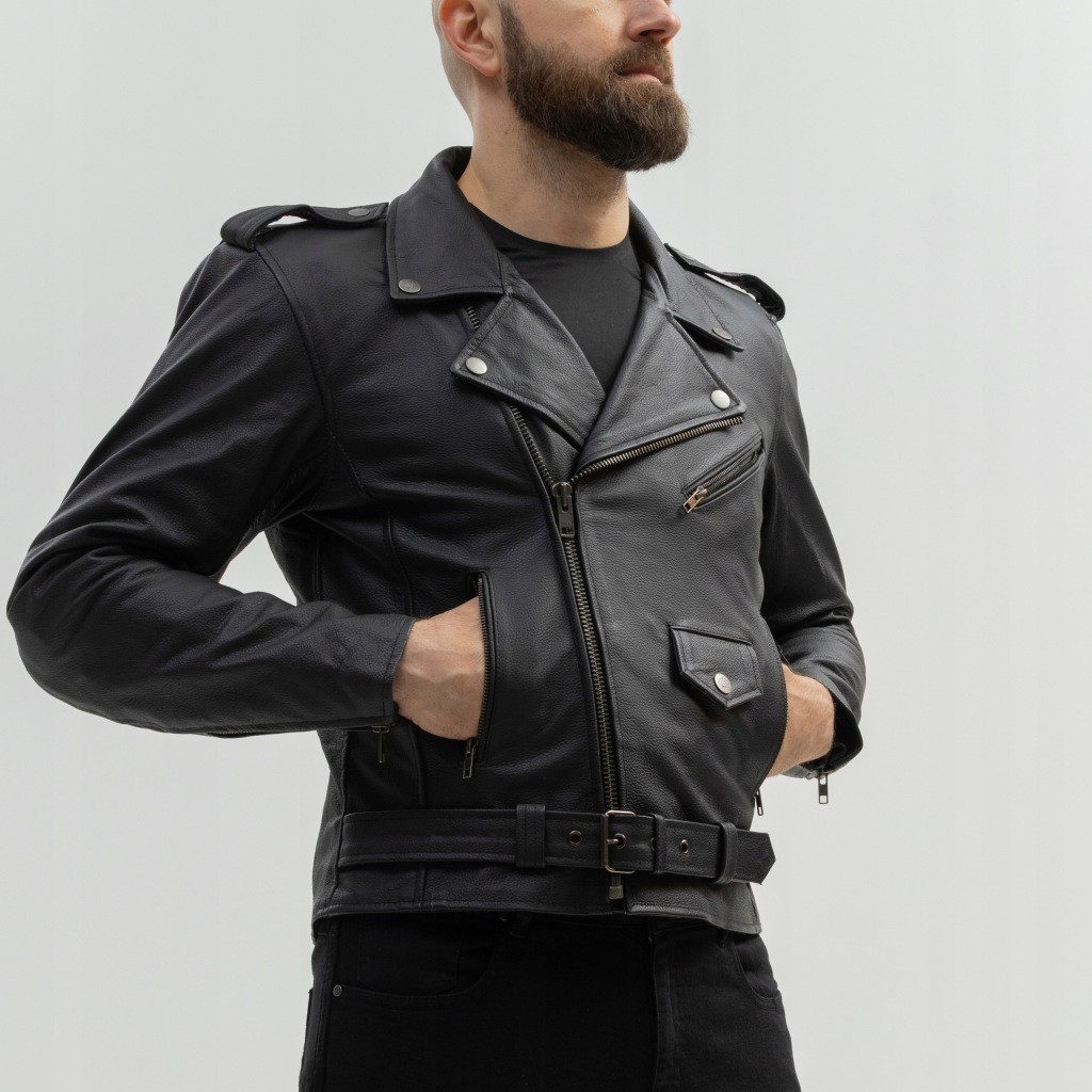 Giacca Moto Pelle Classica | Broger Rocker | Giacca Moto Uomo S-10XL foto 5