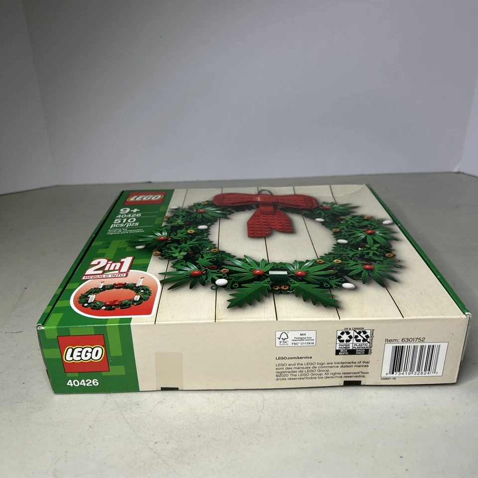 Lego Christmas Wreath 40426 Retired Holiday Set BRAND NEW SEALED Light Wear Box* - Image 3 of 4
