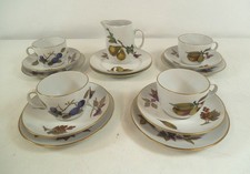 Royal Worcester Evesham Gold Tea Set with Cream Pitcher Fruit Design