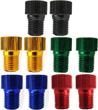 10 Pcs Aluminum Presta to Schrader Converter Car Valve Adapter Bicycle Bike T...