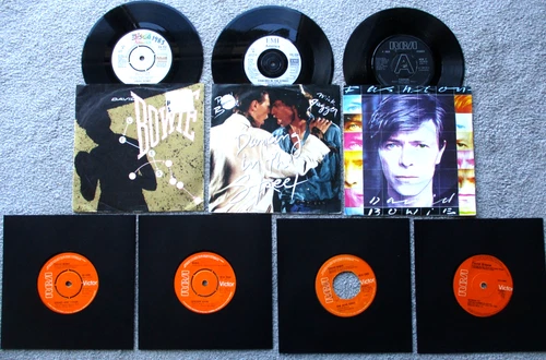 7 x David Bowie 7” Singles 45s Vinyl Records Job Lot  EX Condition