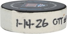 Dylan Cozens Ottawa Senators GU Goal Puck from Janaury 14, 2026 vs. Rangers