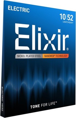 Elixir  Saiten E-Gitarrensaiten mit NANOWEB Beschichtung, Light/Heavy (