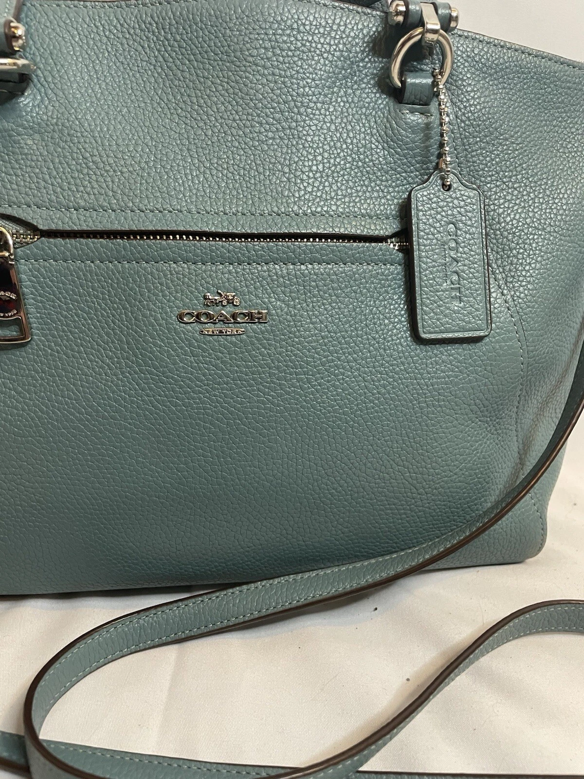 BORSA A TRACOLLA COACH PRAIRIE BORSA IN PELLE DI CIOTTOLI 58874 BORSA A MANO BORSA NUVOLA