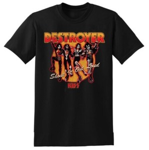 KISS DESTROYER XL 両面プリント バンドT フェード retro-destroyer