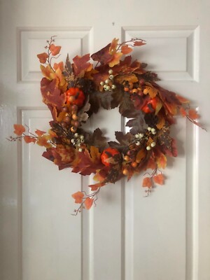 Kranz Herbst Herbst Kürbis Ahornblätter Halloween Ernte Tür Hängedeko
